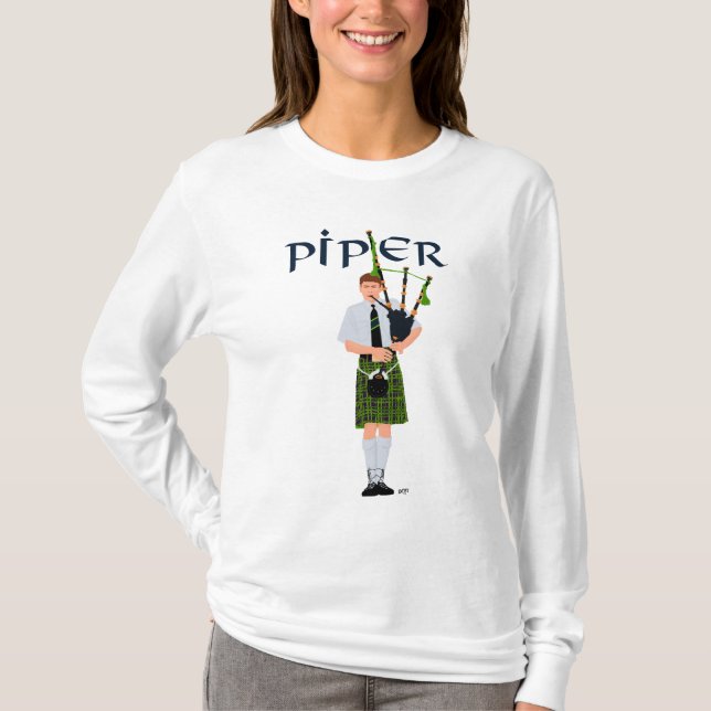 Camiseta XADREZ Verde PIPER (Frente)