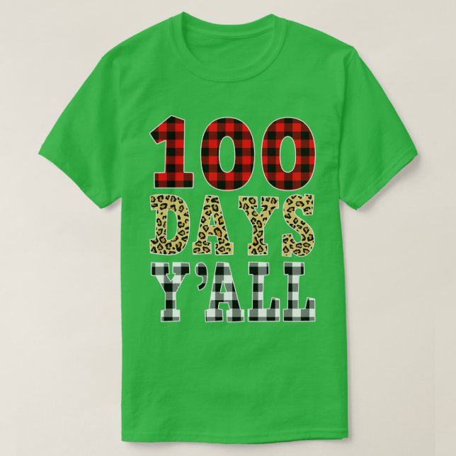 Camiseta Xadrez Vermelha 100 Dias Yx27Todos Engraçados 100º (Frente do Design)