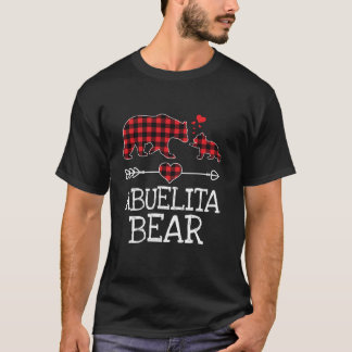 Camiseta Xadrez Vermelha Bear Natal Pajama Abuelita Corresp