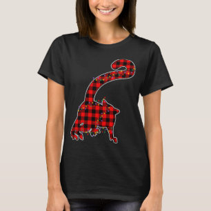 Camiseta Xadrez Vermelha Buffalo Lemur Xmas Light Matching