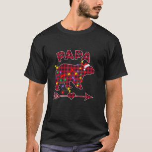 Camiseta Xadrez Vermelha Buffalo Papa Urso Natal Pijamas Fa