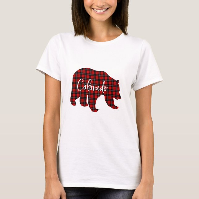 Camiseta Xadrez Vermelha Colorado Bear Matando Pajama (Frente)