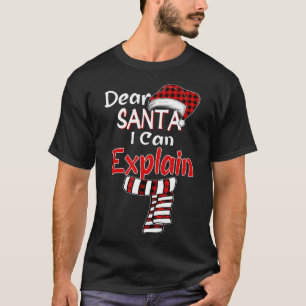 Camiseta Xadrez Vermelha do Papai Noel de Natal, Papais noe