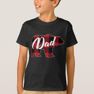 Camiseta Xadrez Vermelha Engraçado, Roupa do Urso Buffalo,