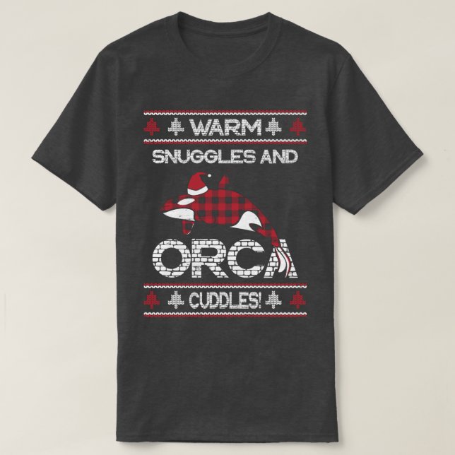 Camiseta Xadrez Vermelha Espelhos Aquecidos Orca Cudles Chr (Frente do Design)
