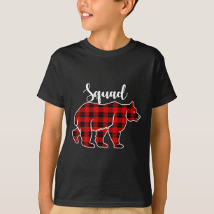 Camiseta Xadrez Vermelha Esquadrão Figurino De Natal Corres