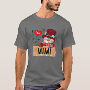 Camiseta Xadrez Vermelha Eu Adoro Ser Uma Família Mimi Snow