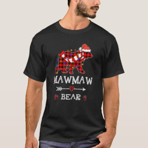 Camiseta Xadrez Vermelha Família Pajama Mawmaw Bear Chri