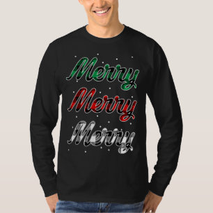 Camiseta Xadrez Vermelha Feliz Natal Xmas com floco de neve