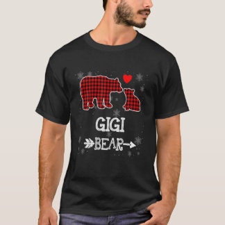 Camiseta Xadrez Vermelha Gigi Bear Natal Pajama Matando Fam