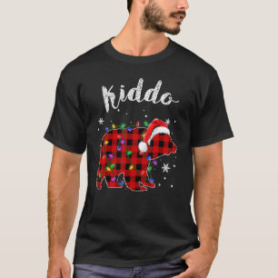 Camiseta Xadrez Vermelha Kiddo Bear Buffalo Família Pajama 