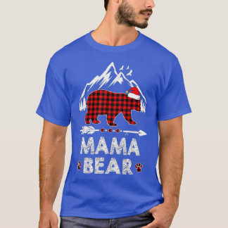Camiseta Xadrez Vermelha Mama Ursa Natal Pajama Matando Fam