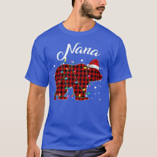 Camiseta Xadrez Vermelha Nana Bear Matando Buffalo Pajama