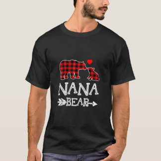 Camiseta Xadrez Vermelha Nana Bear Natal Pajama Matando Fam
