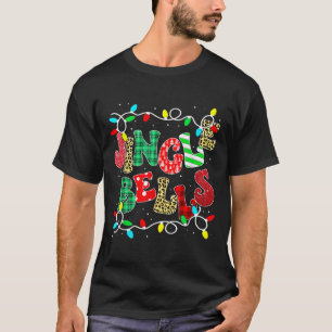 Camiseta Xadrez Vermelha Natal Jingle Belga Família de Nata