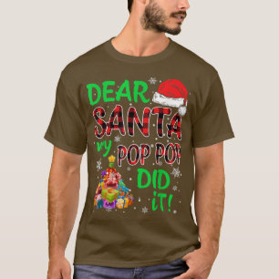 Camiseta Xadrez Vermelha Natal Papai Noel Caros Papais noei