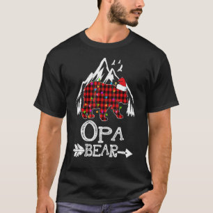 Camiseta Xadrez Vermelha Opa Bear Natal Pajama Matando Famí