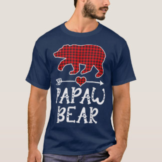 Camiseta Xadrez Vermelha Papaw Bear Engraçado Pajama1634