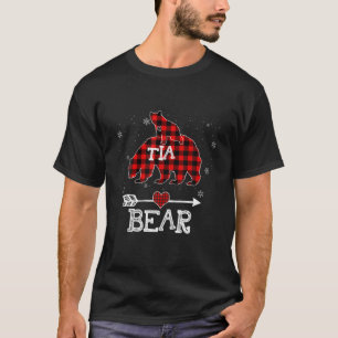 Camiseta Xadrez Vermelha Tia Bear Bear Cub Correspondendo F