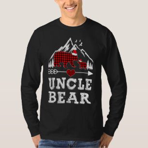 Camiseta Xadrez Vermelha Tio Urso Correspondendo Família Pa