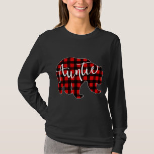 Camiseta Xadrez Vermelha Urso da Tia Correspondente à Famíl
