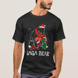 Camiseta Xadrez Vermelha Urso Natal Pajama Gaga Matando Fam