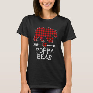 Camiseta Xadrez Vermelha Urso Poppa Correspondendo Família