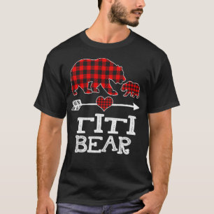 Camiseta Xadrez Vermelha Urso Um Cubo Correspondendo Buffal
