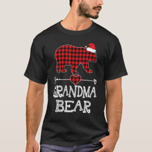Camiseta Xadrez Vermelha Urso Vovó Correspondente à Família
