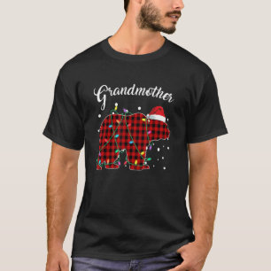 Camiseta Xadrez Vermelha Vovó Urso Correspondendo Buffalo P