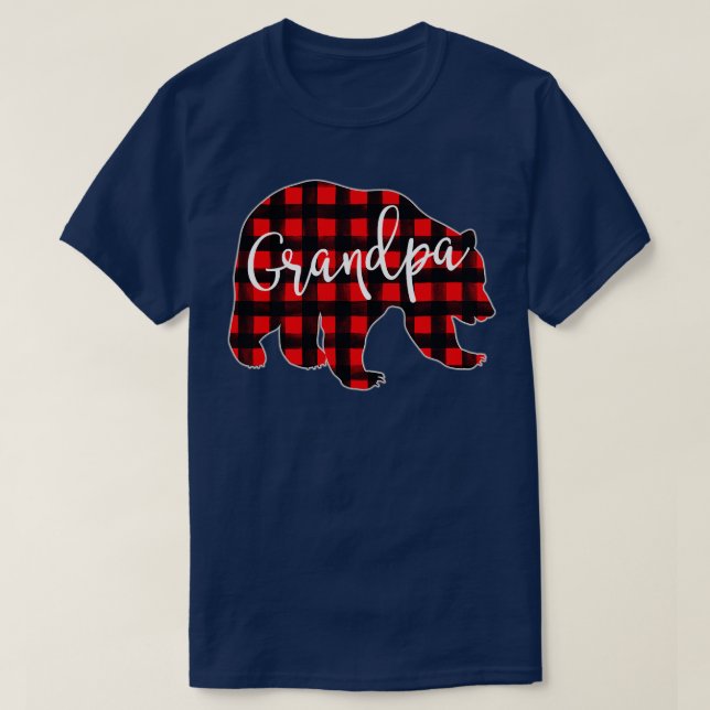 Camiseta Xadrez Vermelha  Vovô Urso Correspondente Cristo F (Frente do Design)
