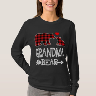 Camiseta Xadrez Vermelha Vovó Urso Natal Pajama Corresponde