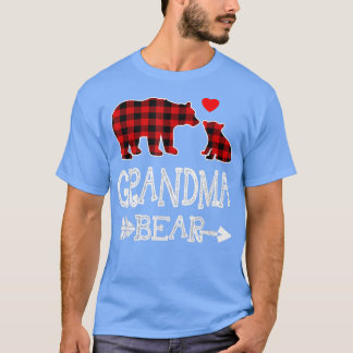 Camiseta Xadrez Vermelha Vovó Urso Natal Pajama Corresponde