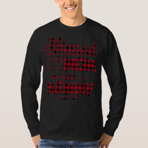 Camiseta Xadrez Vermelho Abençoado Seja Chamado Mãe E Babá