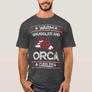Camiseta Xadrez Vermelho Agasalho Quente Abraços Orca Abraç