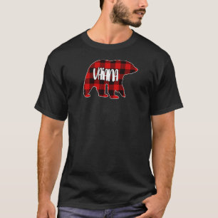 Camiseta Xadrez Vermelho Personalizado de Urso de Vaiana, C