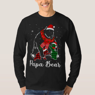 Camiseta Xadrez Vermelho Verde Engraçado Papá Urso Correspo