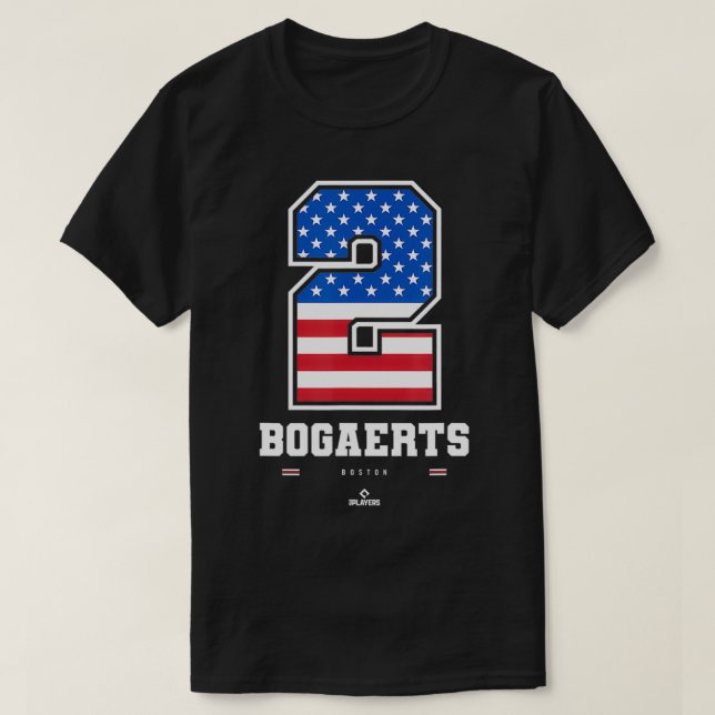 Camiseta Xander Bogaerts US Flag Number (Frente do Design)