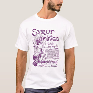 Camiseta Xarope 1902 da ilustração do vintage dos figos