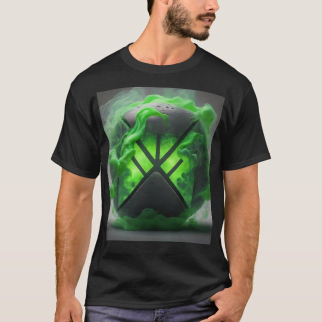 Camiseta Xbox: Powered by Neon (Frente)