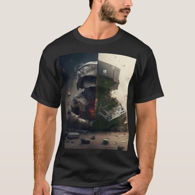 Camiseta Xbox vs PlayStaytion (Frente)