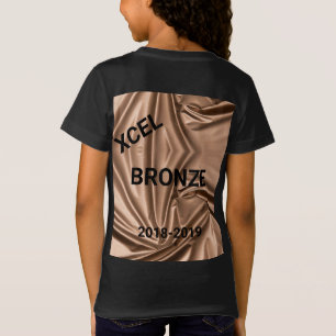 Camiseta Xcel Bronze Girls Gymnastics T-Shirt Personalizado
