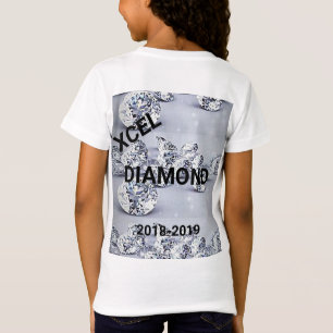 Camiseta Xcel Diamond Girls Gymnastics Personalizou T-Shirt