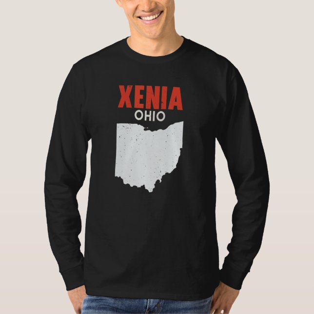 Camiseta XENIA Ohio USA State America Travel Ohioan (Frente)