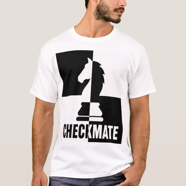 Camiseta Xeque-Mate Cavalo de Xadrez (Frente)