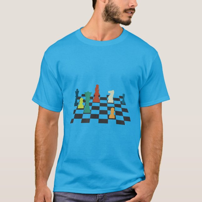 Camiseta Xeque-mate Chess Grandmaster Knight Rook King Ches (Frente)