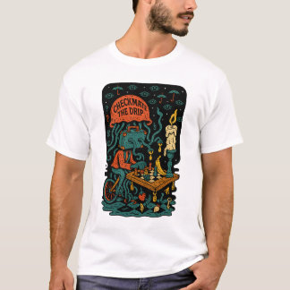 Camiseta Xeque-Mate no Drip – Arte de Rua Surreal Absurda
