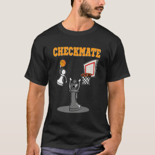 Camiseta Xeque-Mate Peão Basquete Enterrada No Rei Jogo de