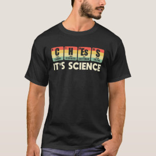 Camiseta Xeque Seu Jogador de Xadrez Científico Mesa 1 Peri