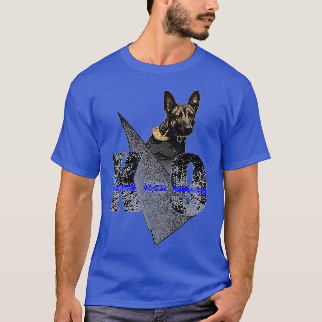 Camiseta Xerife Policial Belga Malinois Dog (Frente)